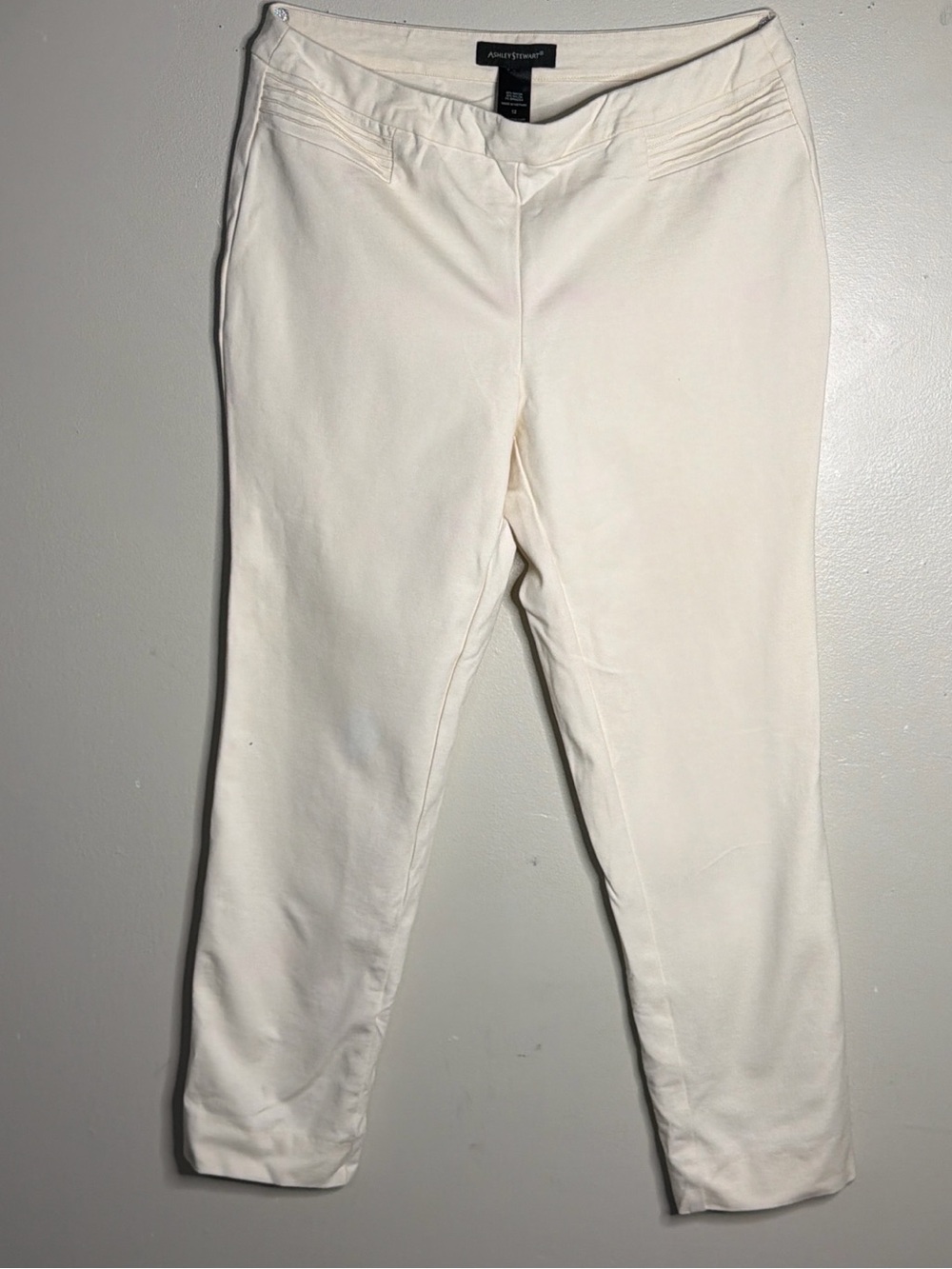 Ashley Stewart Cream Girls' Ponte Knit Pants